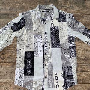 Mens fashion Nova long sleeve dress shirt